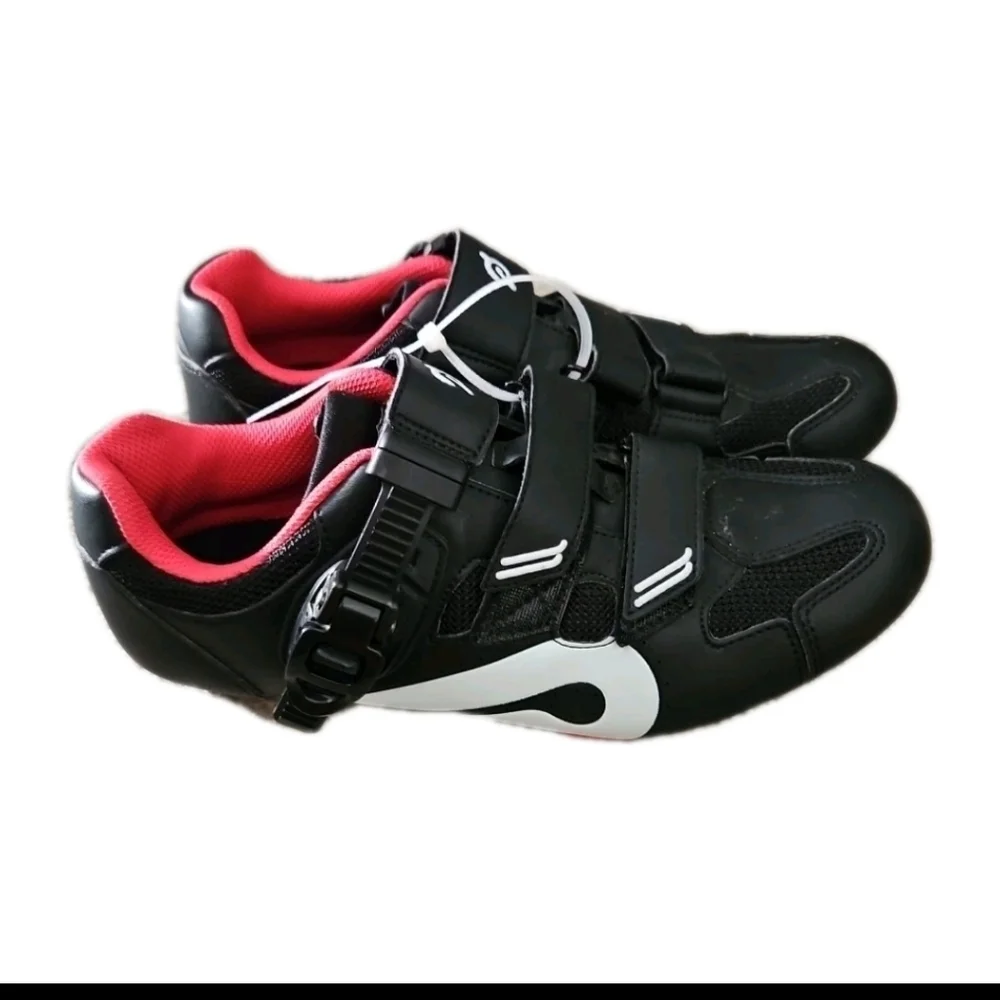 Peloton Unisex Black And Red Indoor Outdoor Cycling Clip In Shoe 40